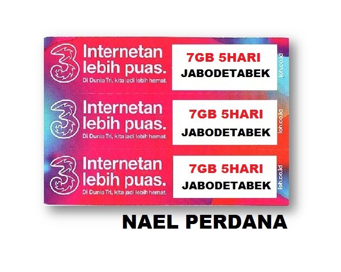 VOUCHER TRI HAPPY 7GB 5HARI JABODETABEK